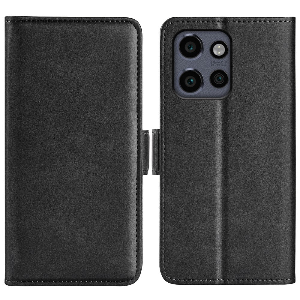 EIDERWOOD Motorola Edge 50 Neo Wallet Flip Leather Cover m. Lommebok - Svart