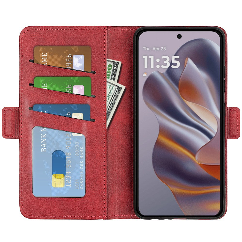 EIDERWOOD Motorola Edge 50 Neo Wallet Flip Læder Cover m. Pung - Rød