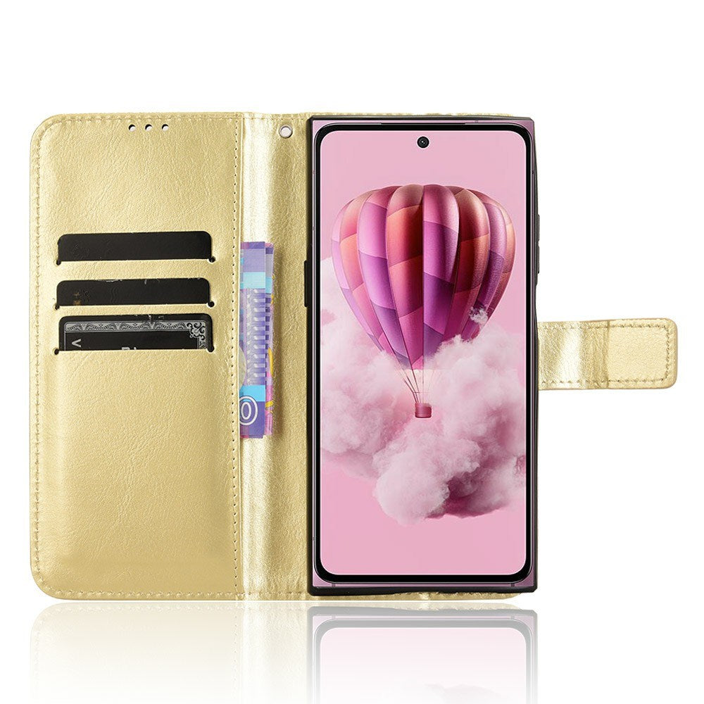 EIDERWOOD HMD Skyline Flip Cover i kunstskinn med. Kortholder og stativfunksjon - Gull