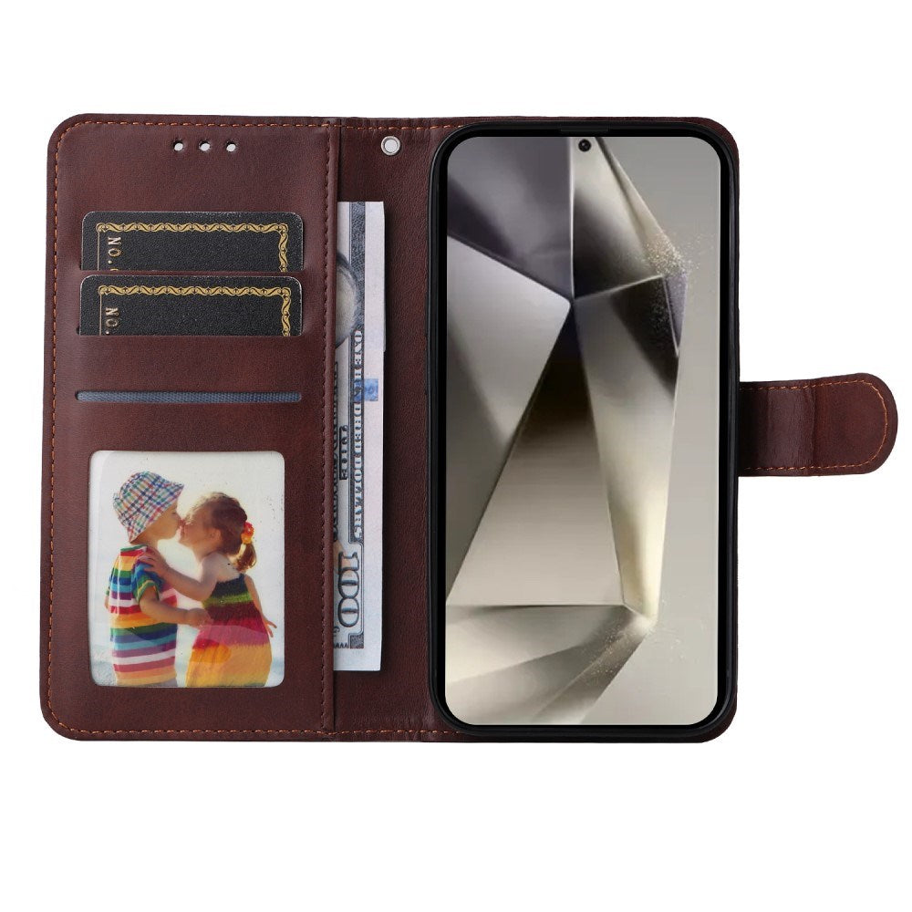 Samsung Galaxy S25 Ultra - EIDERWOOD Vegan Leather Flip Cover - Brun