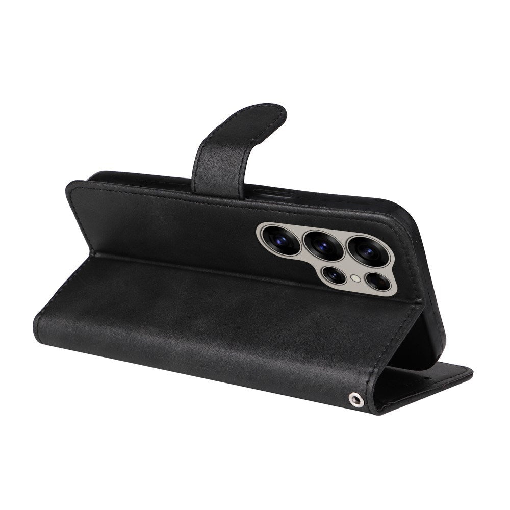 Samsung Galaxy S25 Ultra - EIDERWOOD Vegan Leather Flip Deksel - Svart