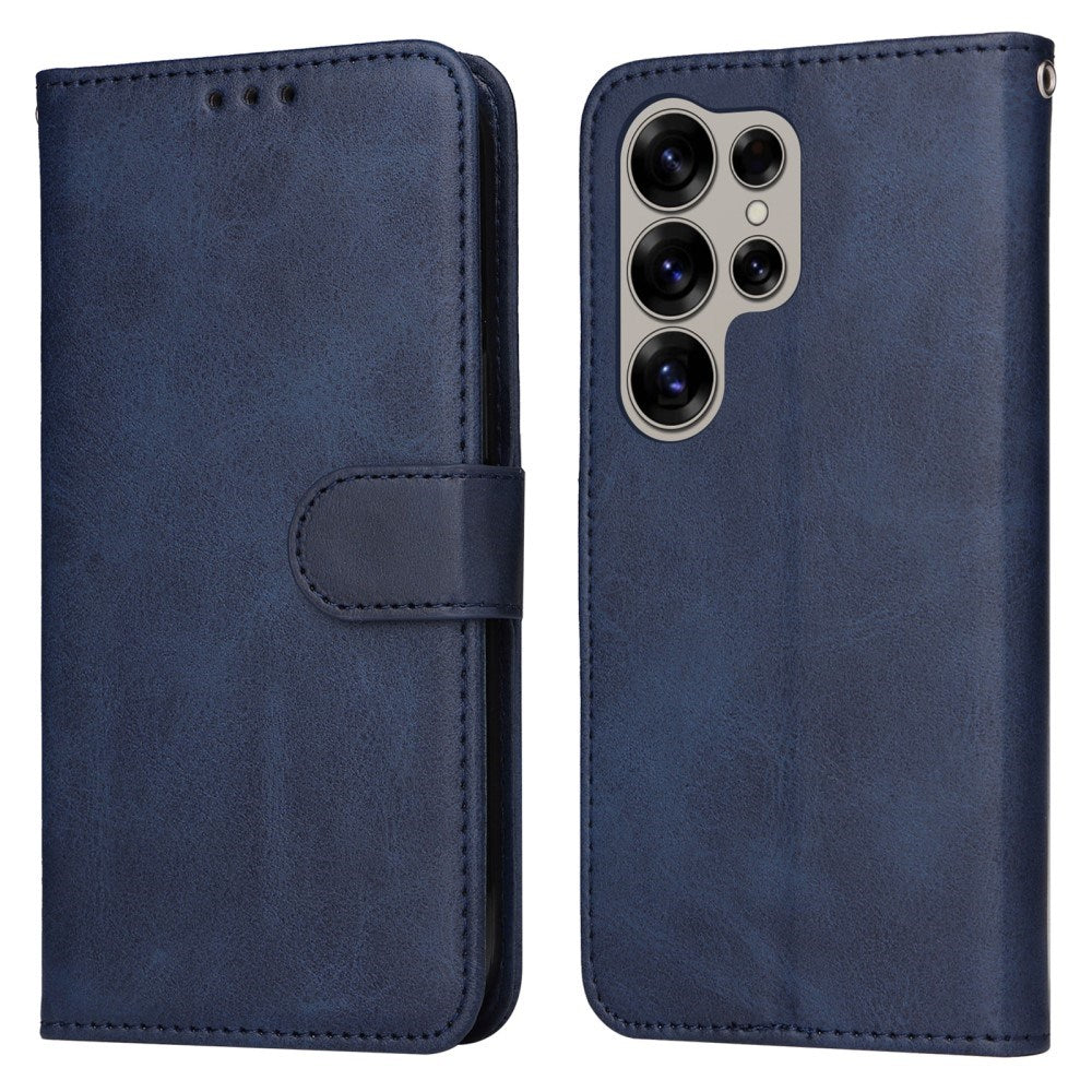 Samsung Galaxy S25 Ultra - EIDERWOOD Vegan Leather Flip Cover - Blå