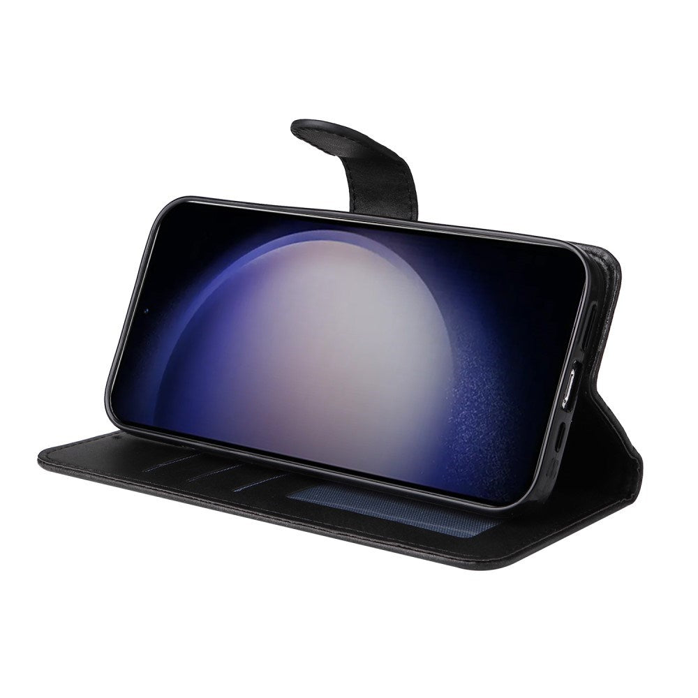 Samsung Galaxy S25 - EIDERWOOD Vegan Leather Flip Cover - Svart