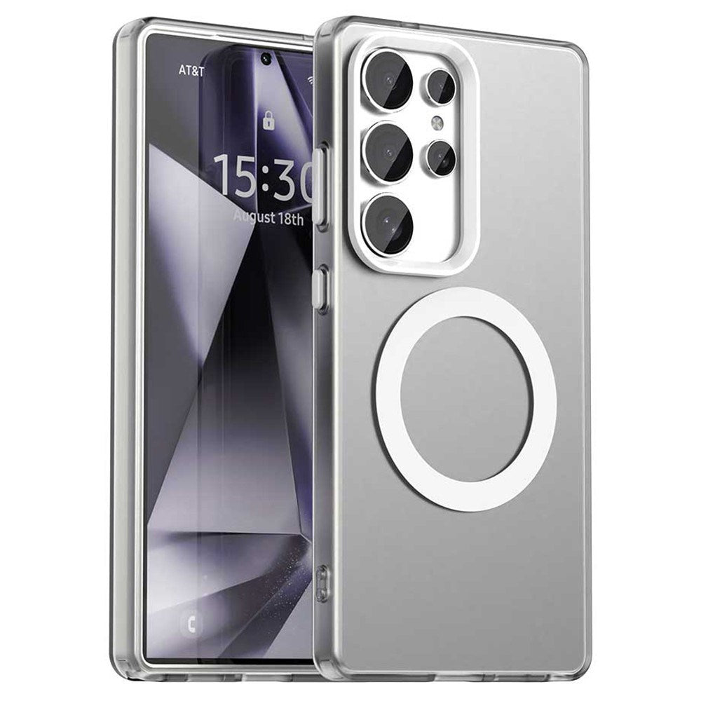 EIDERWOOD Samsung Galaxy S25 Ultra Hybrid plastmobildeksel - MagSafe-kompatibel - Gjennomsiktig / Hvit