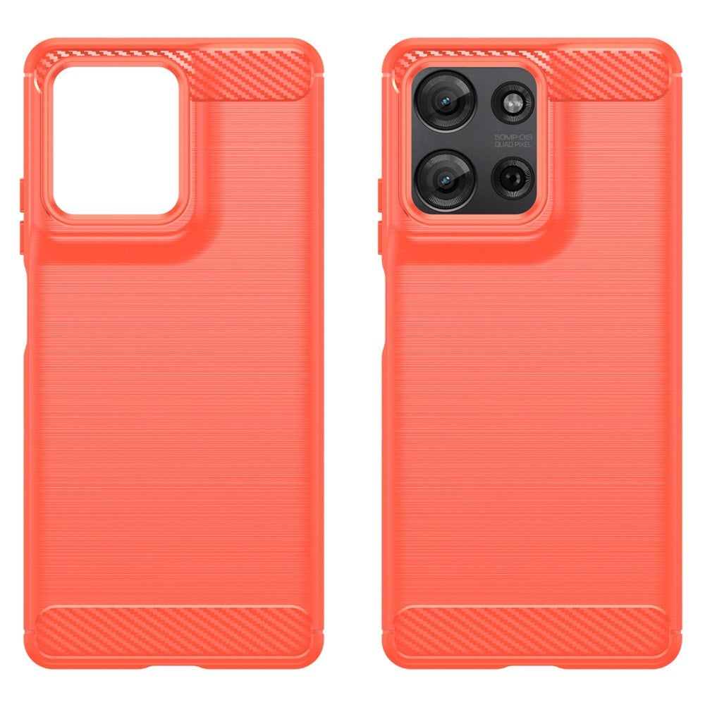 EIDERWOOD Motorola Moto G75 (5G) Brushed Carbon Bagside Cover - Rød