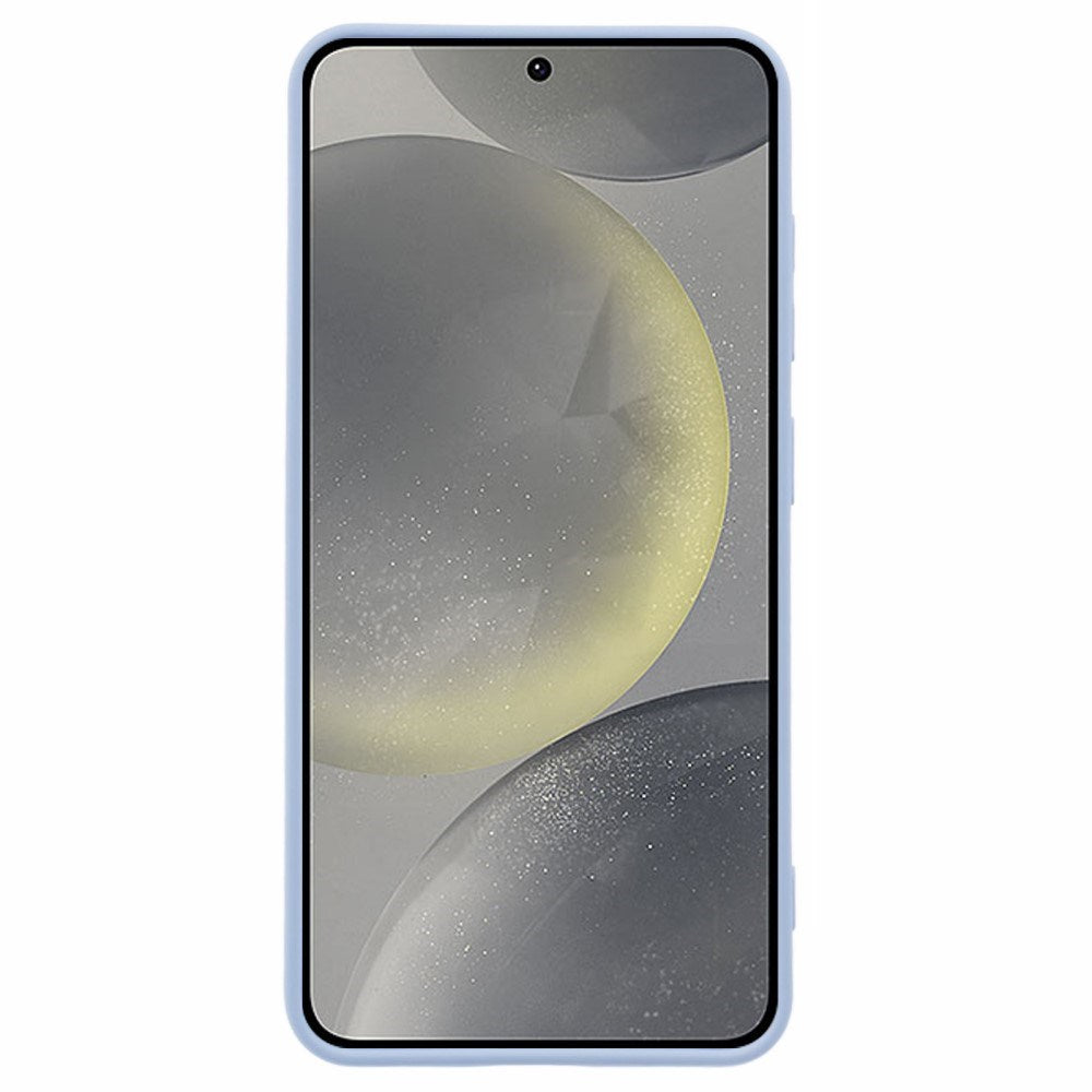 EIDERWOOD - Samsung Galaxy S25 mykt plastdeksel - Anti-ripebeskyttelse og fiberfôr - Lyseblå