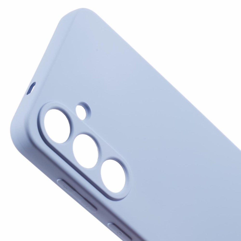 EIDERWOOD - Samsung Galaxy S25 mykt plastdeksel - Anti-ripebeskyttelse og fiberfôr - Lyseblå