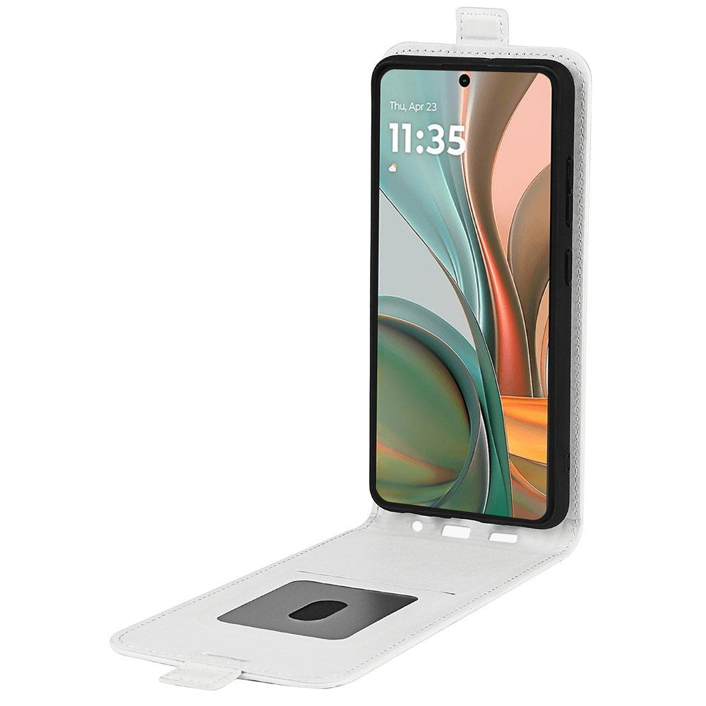 EIDERWOOD Motorola Moto G75 5G Etui med Kortlommer – Vertikal Flip Kunstlæder Cover - Hvid
