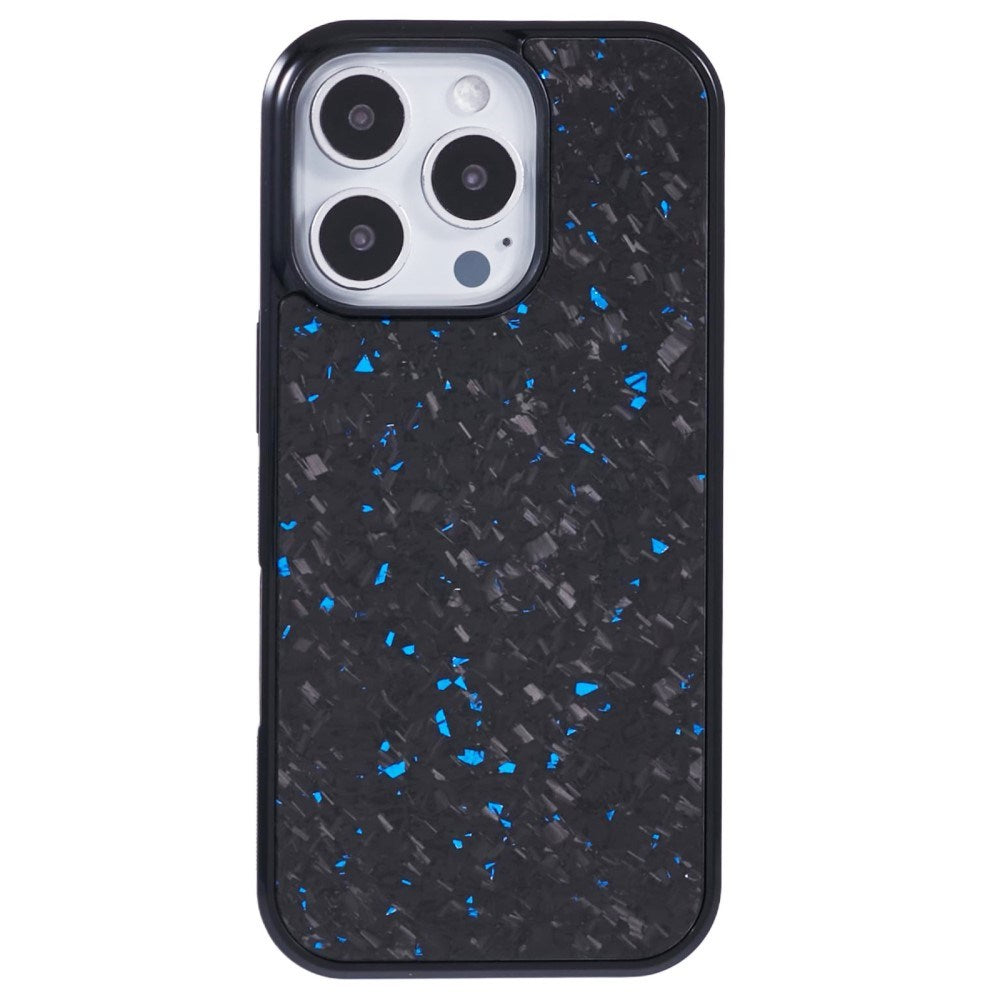 EIDERWOOD iPhone 16 Pro Carbon Cover m. Non-Slip Edge - MagSafe-kompatibel - Blå