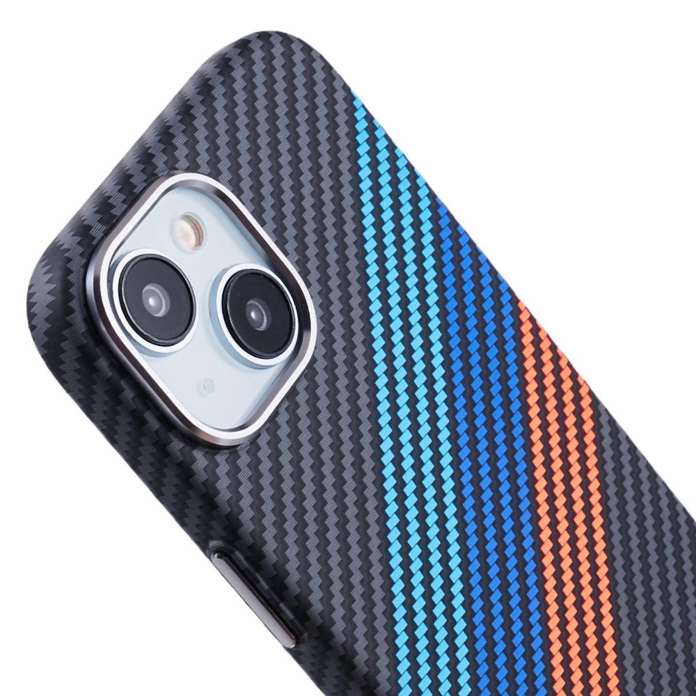 iPhone 14 - EIDERWOOD Mønstret Carbon Cover - MagSafe Kompatibel - Colorful Stripes