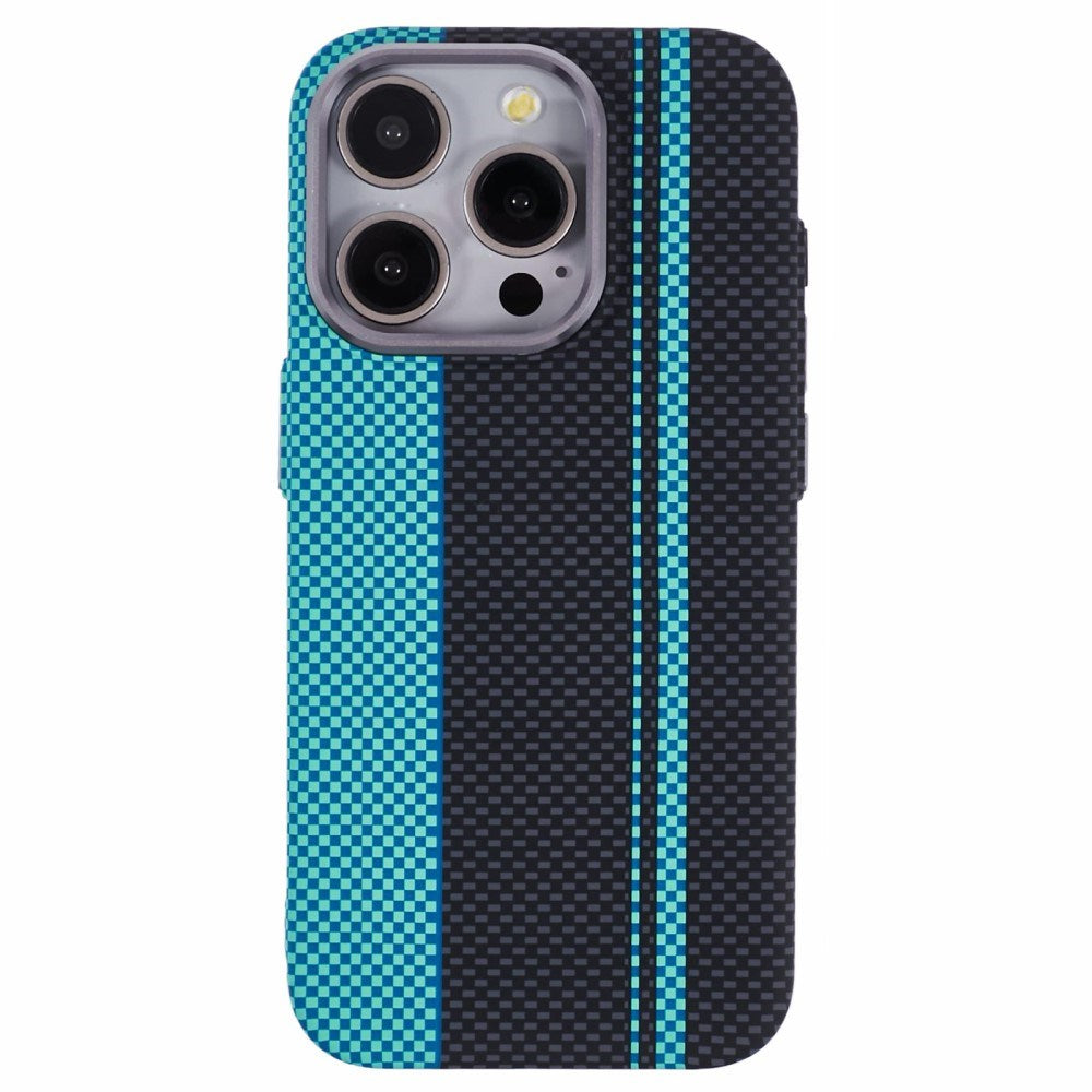 iPhone 14 Pro - EIDERWOOD Mønstret Carbon Cover - MagSafe Kompatibel - Blue/Black
