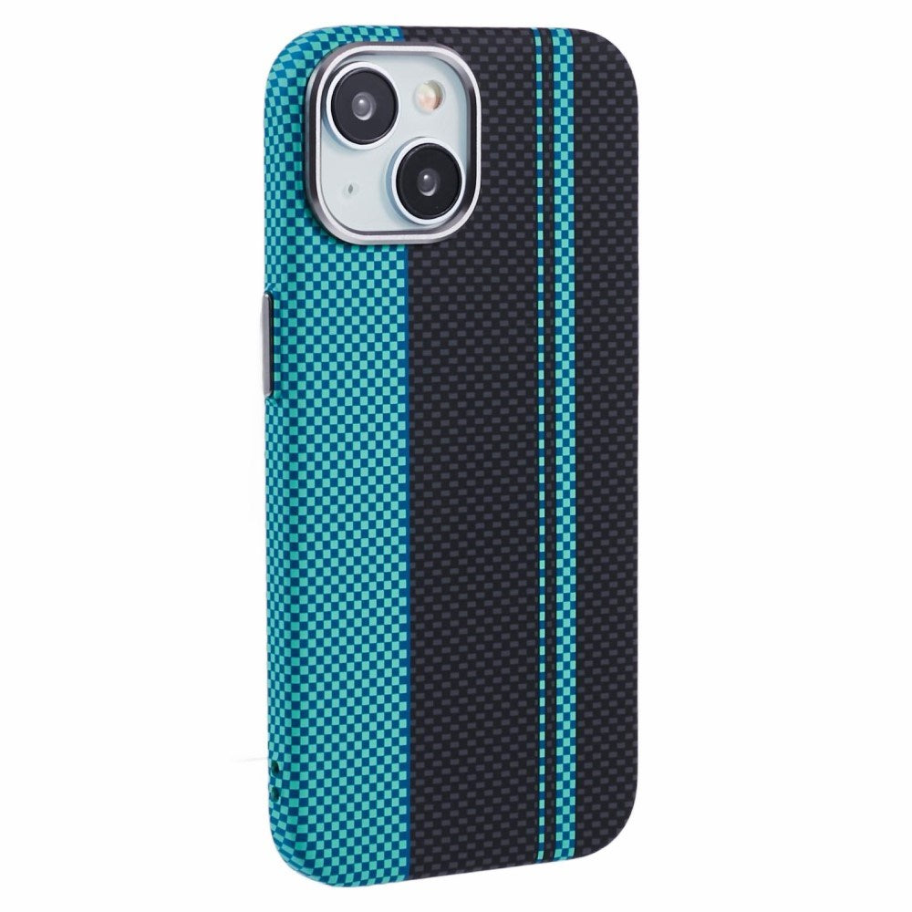 iPhone 13 - EIDERWOOD Mønstret Carbon Cover - MagSafe Kompatibel - Blue/Black