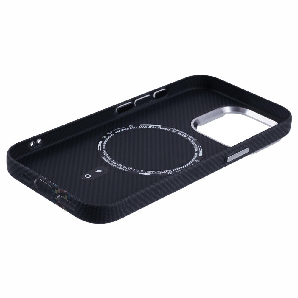 iPhone 12/12 Pro - EIDERWOOD Mønstret Carbon Cover - MagSafe Kompatibel - Dark ZigZag Pattern