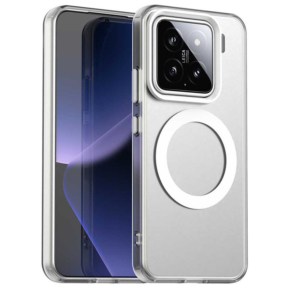 EIDERWOOD Xiaomi 15 Hybrid Plast Mobil Cover - MagSafe Kompatibel - Gennemsigtig / Hvid