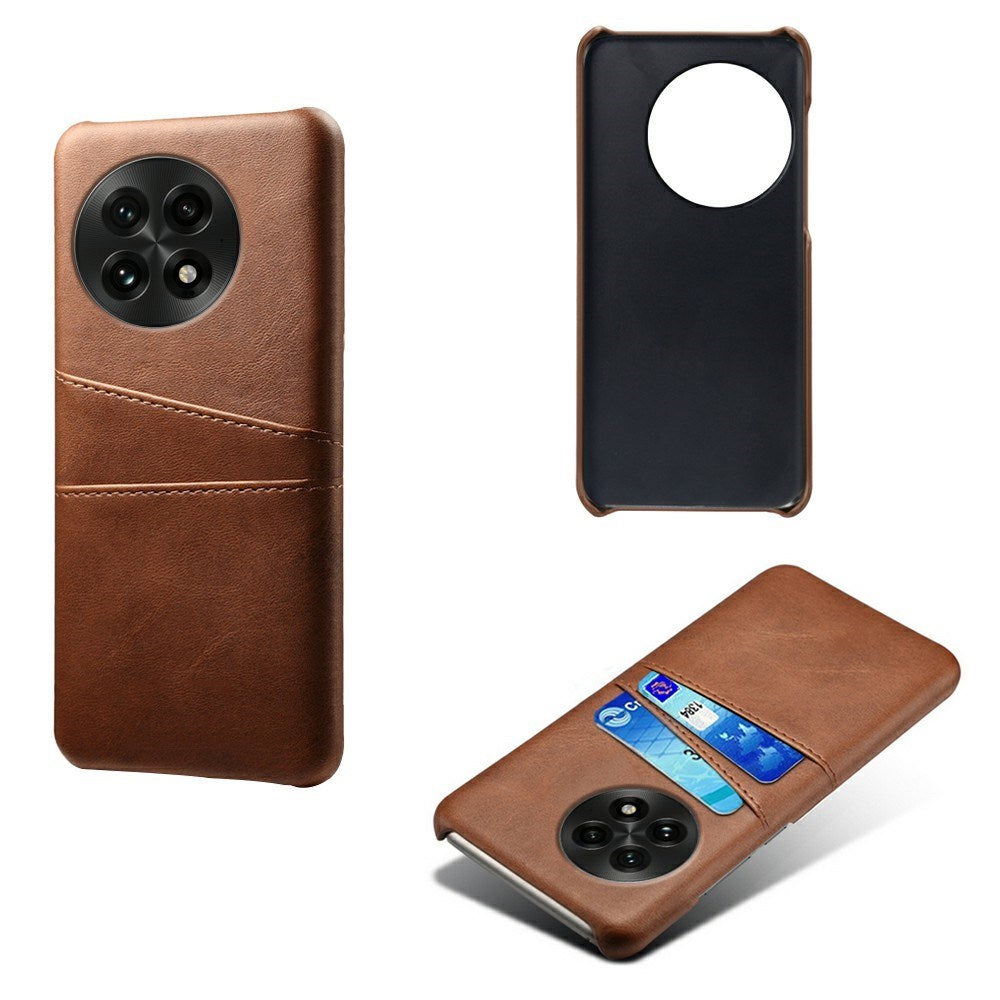 OnePlus 13 - EIDERWOOD Kunstlæder Cover m. Indbygget Kortholder - Brun