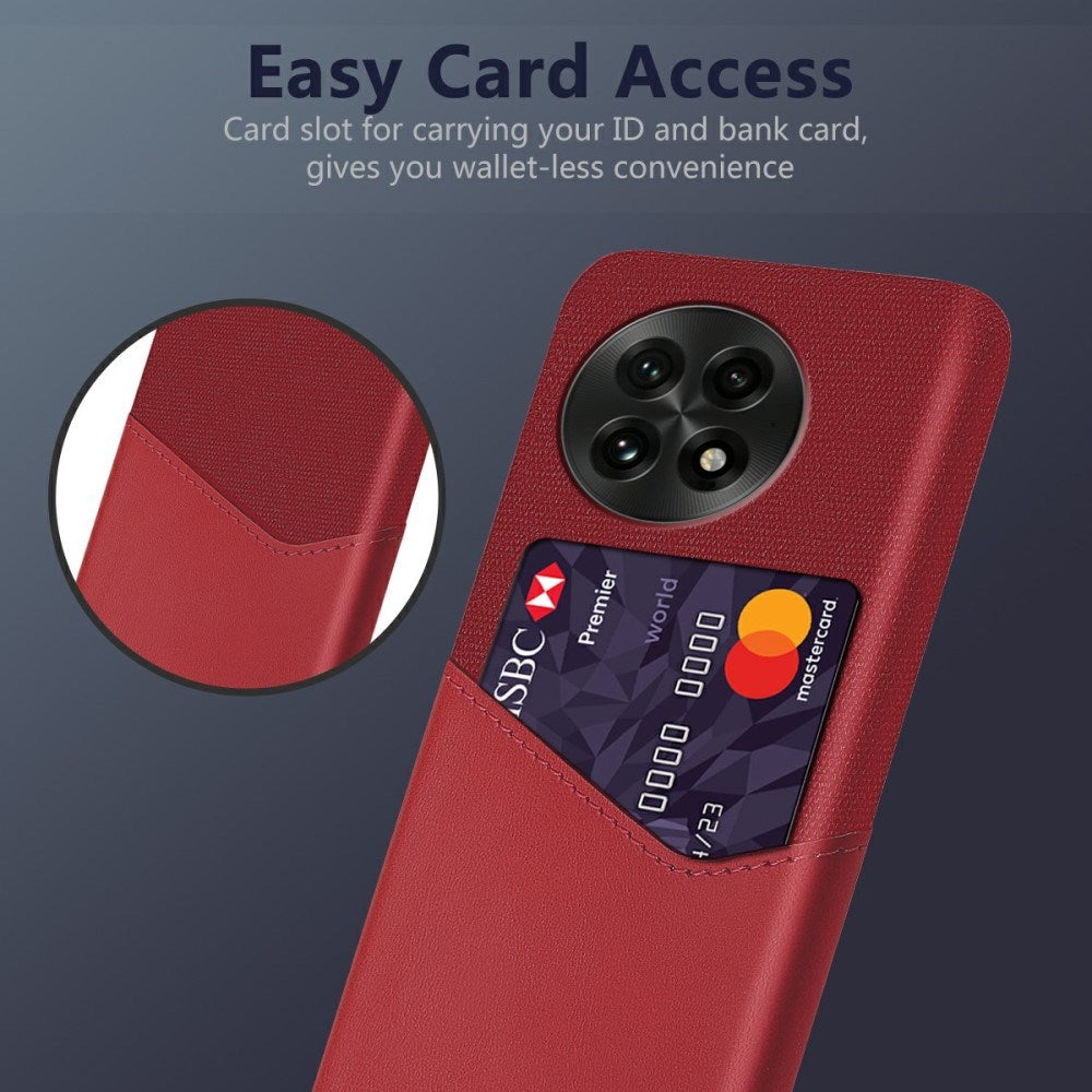 EIDERWOOD - OnePlus deksel i kunstskinn med kortlomme - Rød