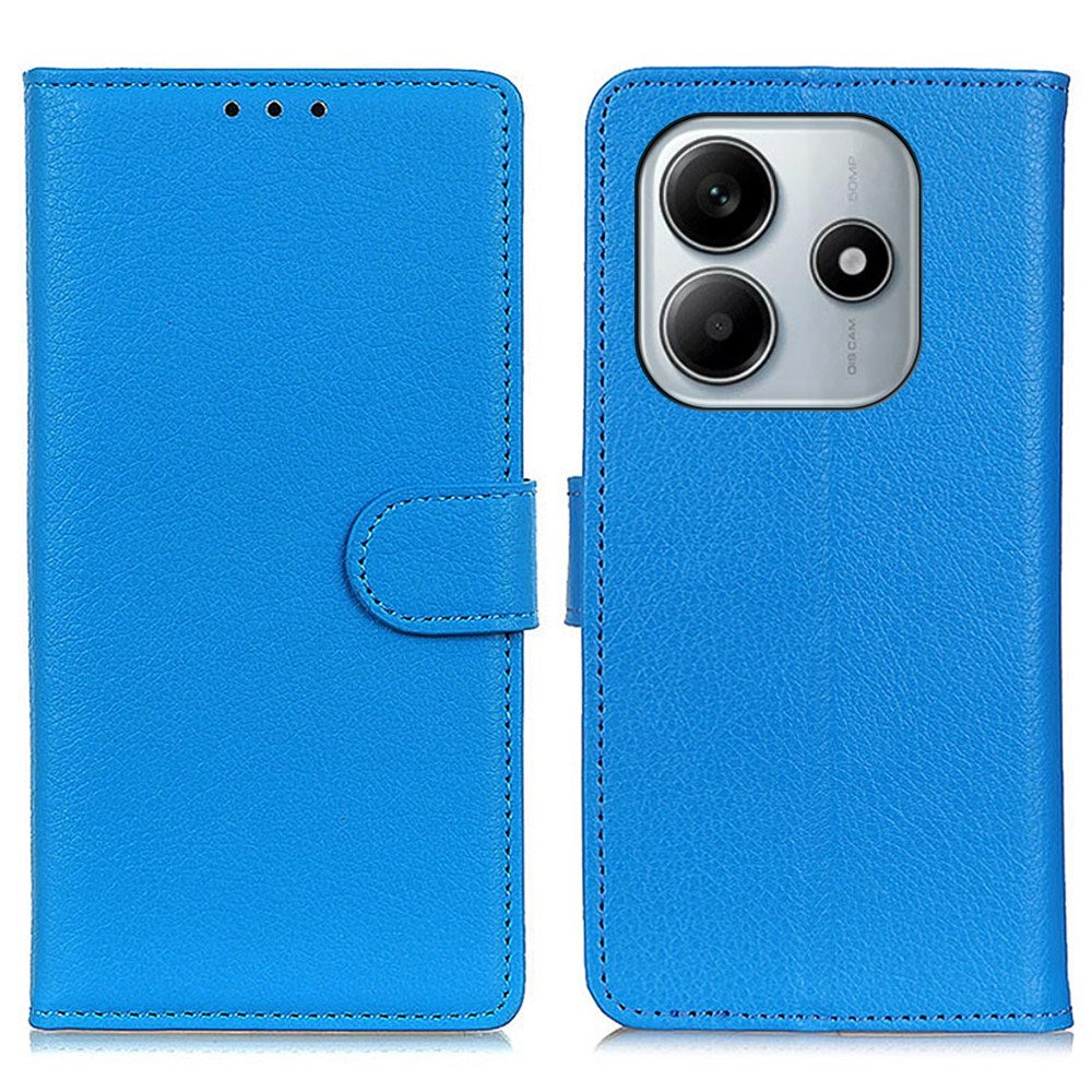 Xiaomi Redmi Note 14 (4G) - EIDERWOOD Faux Leather Flip Cover m. Kortholder og stativfunksjon - blå