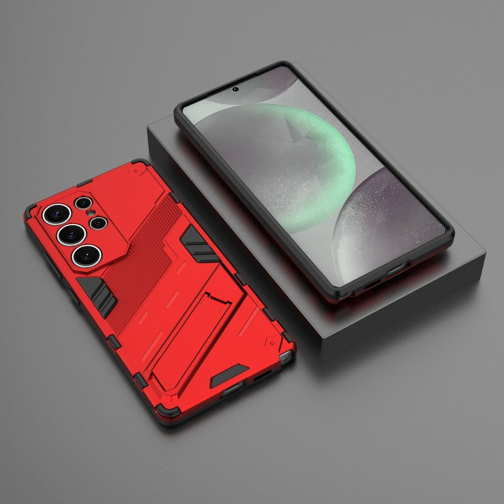 Samsung Galaxy S25 Ultra - EIDERWOOD Craftsman Cover m. Stativ - Rød