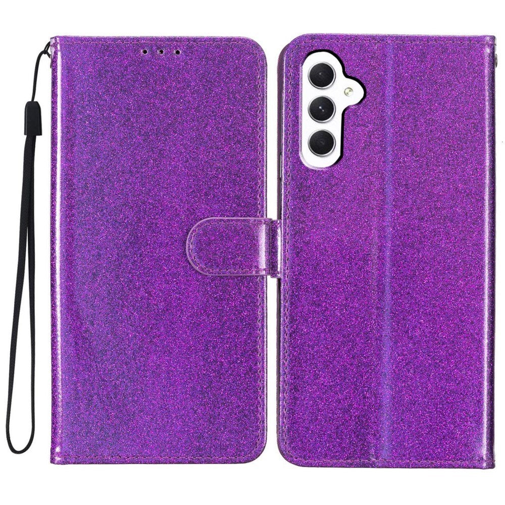 EIDERWOOD Samsung Galaxy A36 (5G) Læder Flip Cover m. Pung & Strop - Glimmer - Lilla