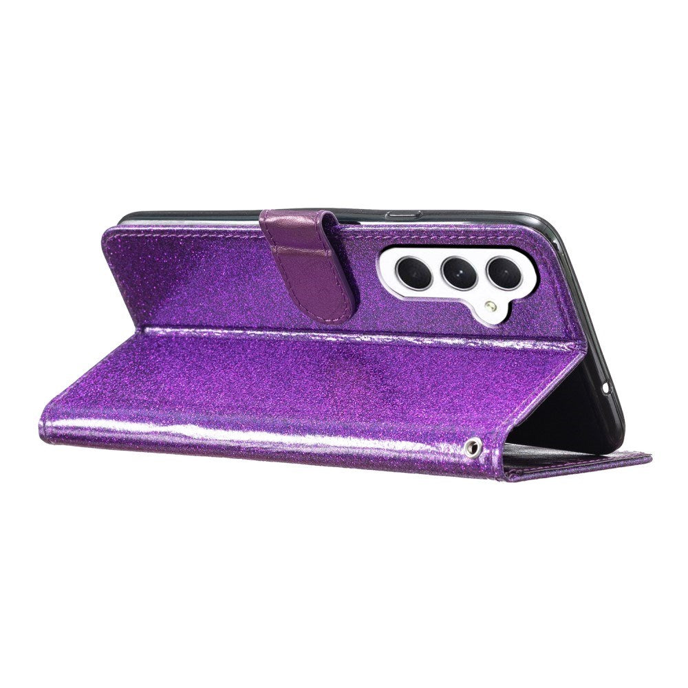 EIDERWOOD Samsung Galaxy A36 (5G) Læder Flip Cover m. Pung & Strop - Glimmer - Lilla