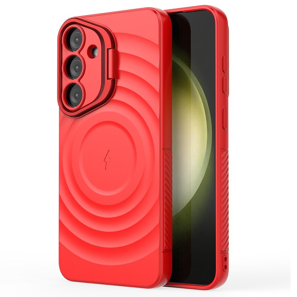 Samsung Galaxy S25+ (Plus) - EIDERWOOD fleksibelt plastdeksel m. Tekstur og støtte - rød