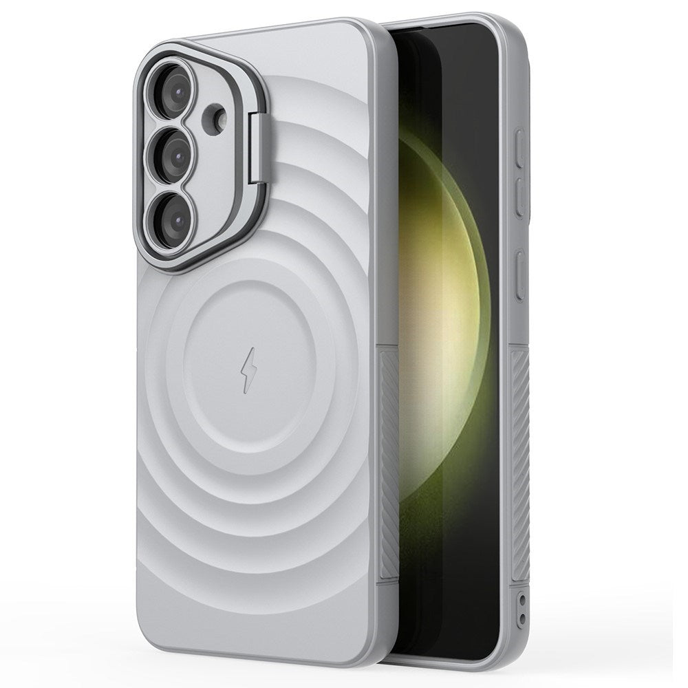 Samsung Galaxy S25+ (Plus) - EIDERWOOD fleksibelt plastdeksel m. Tekstur og støtte - grå