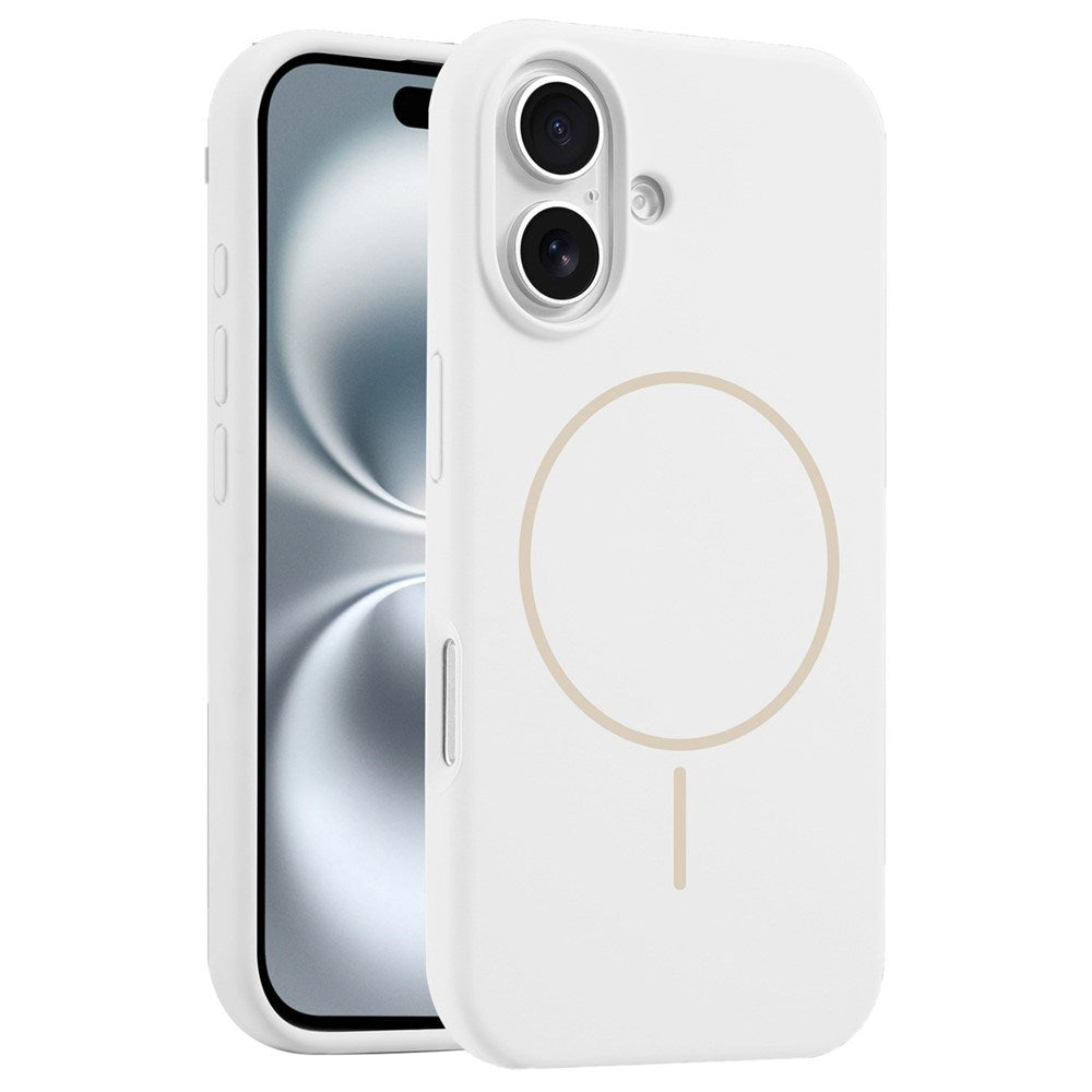 EIDERWOOD iPhone 16 Silikone Mobil Cover - MagSafe Kompatibel - Hvid