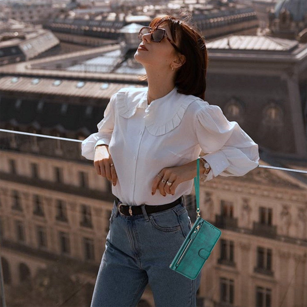 EIDERWOOD Xiaomi Redmi Note 14 Pro+ / 14 Pro (5G) Flip Cover m. Kortholder - Stativfunksjon - Håndleddsstropp - Grønn