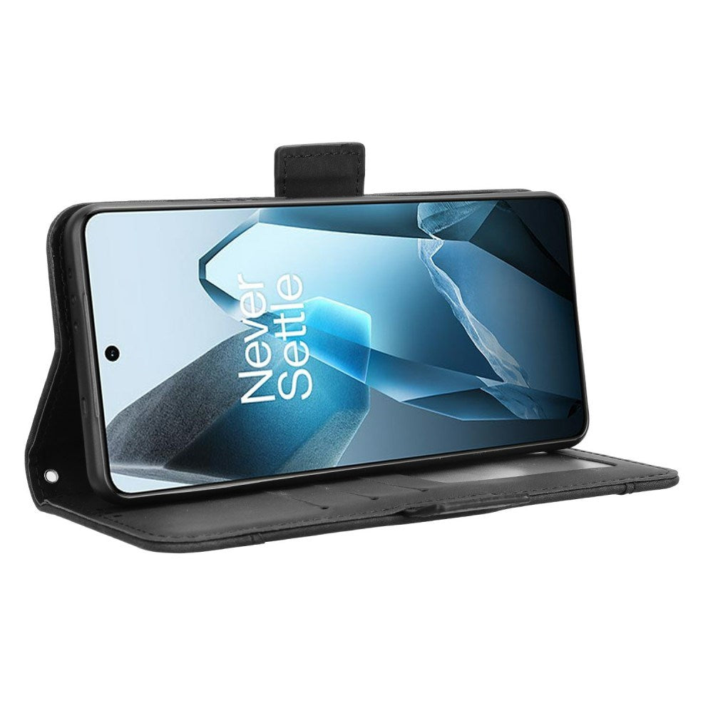 EIDERWOOD OnePlus 13 Kunstlæder Flip Case m. Ståfunktion & Ekstra Kortholder - Sort