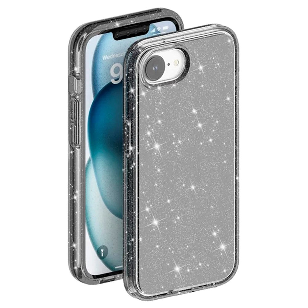 iPhone 16e - EIDERWOOD Hybrid Glitter plastdeksel - MagSafe-kompatibel - Svart