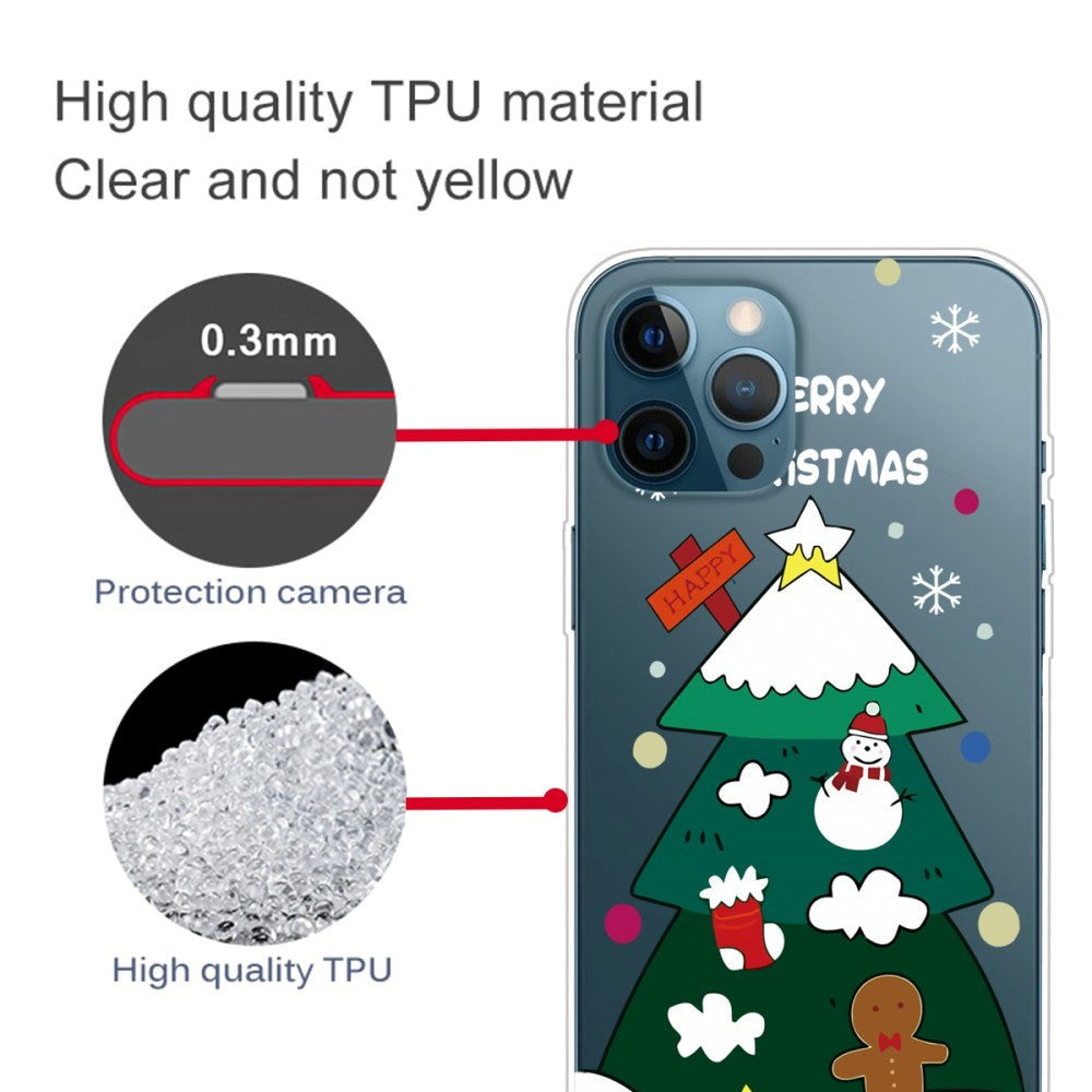 iPhone 14 Pro fleksibelt plast julebakdeksel - juletre