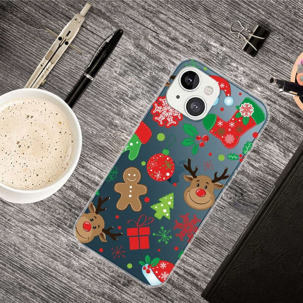 iPhone 14 Plus fleksibelt plast julebakdeksel - julepynt