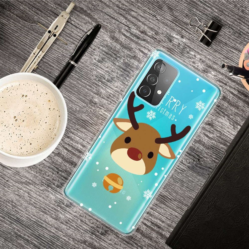 Samsung Galaxy A33 (5G) TPU plast juledeksel - god jul - reinsdyr