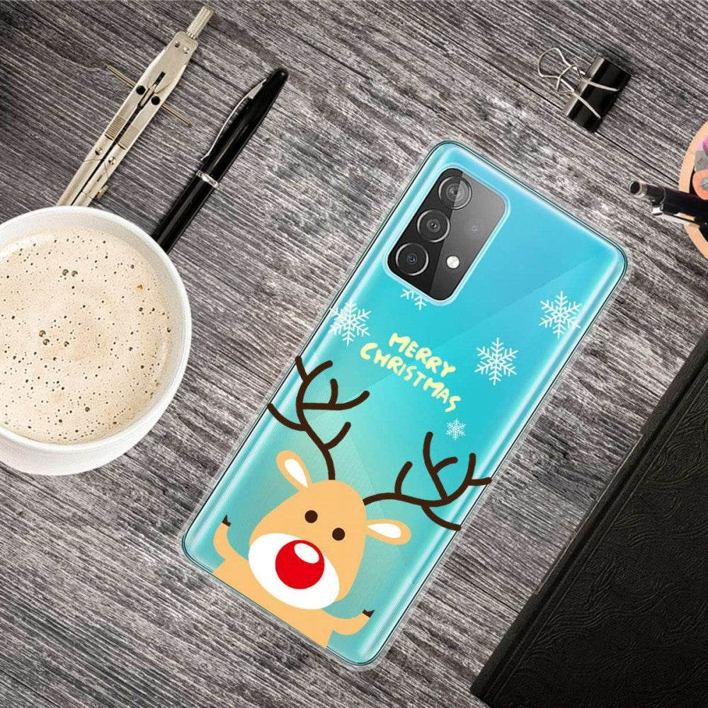 Samsung Galaxy A53 (5G) TPU Plast juledeksel - God jul - Rudolf