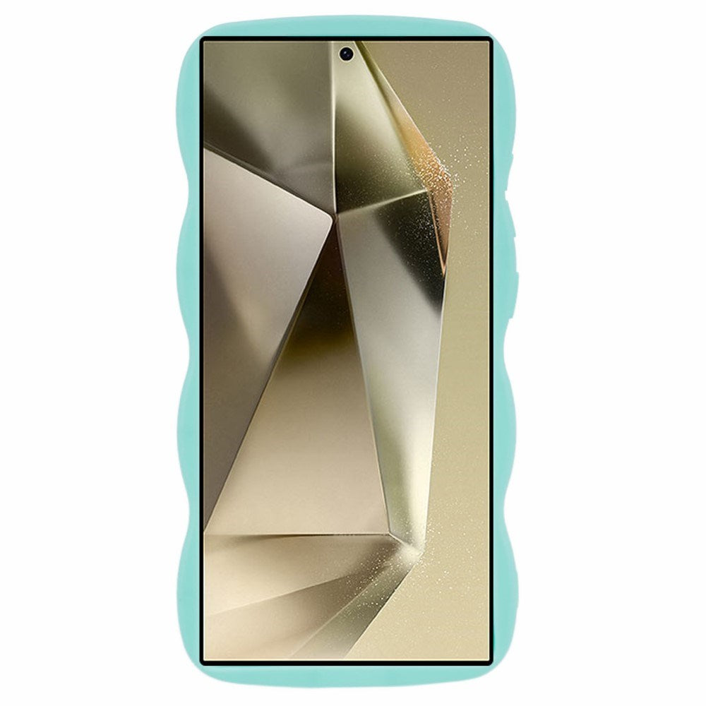 EIDERWOOD Samsung Galaxy S25 Ultra fleksibelt plastdeksel med Wave Design - Turkis