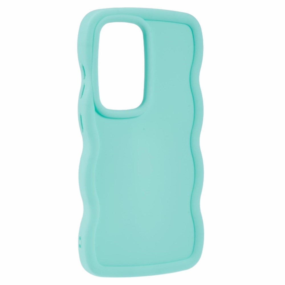 EIDERWOOD Samsung Galaxy S25 Ultra fleksibelt plastdeksel med Wave Design - Turkis