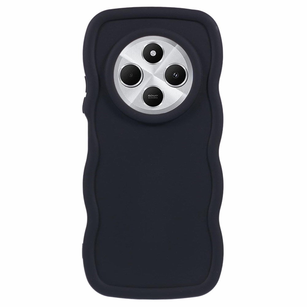 Xiaomi Redmi 14C - EIDERWOOD Fleksibelt Plastik Wavy Cover - Sort