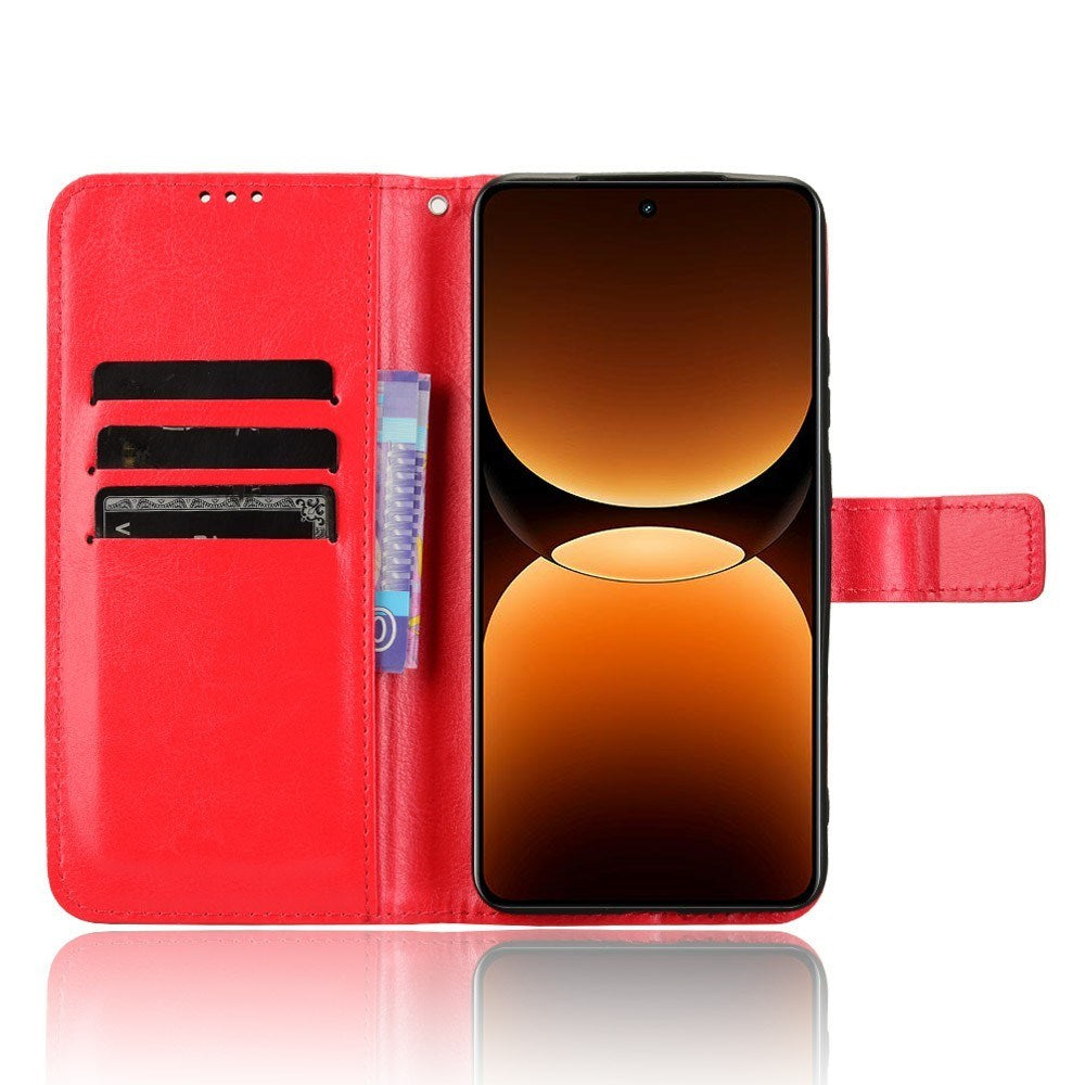 Realme GT 7 Pro (5G) - EIDERWOOD Faux Leather Flip Cover m. Stropp - Rød