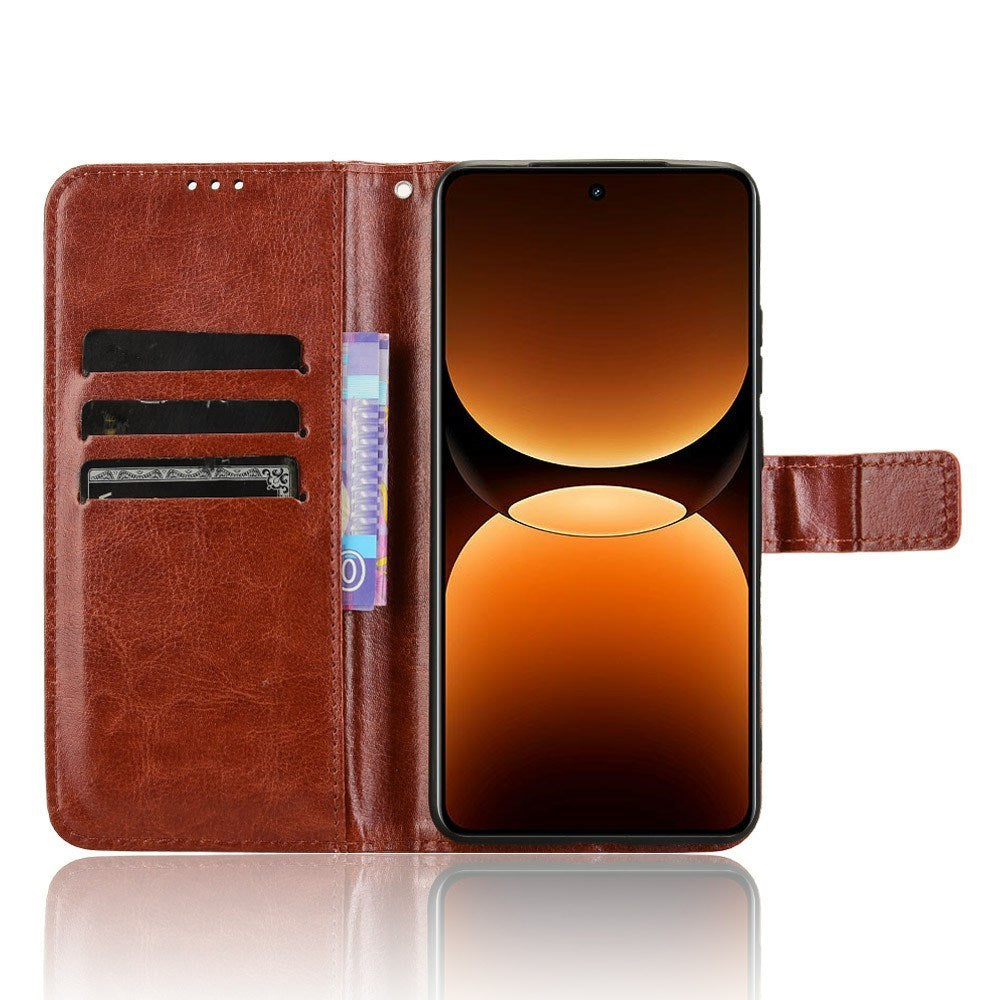 Realme GT 7 Pro (5G) - EIDERWOOD Faux Leather Flip Cover m. Stropp - Brun