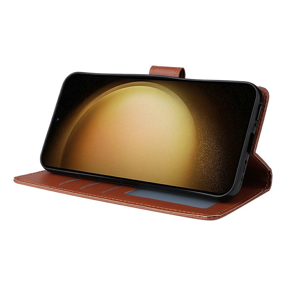 EIDERWOOD Samsung Galaxy S25+ (Plus) / S24+ (Plus) Kunstlæder Flip Cover m. Pung og Strop - Brun
