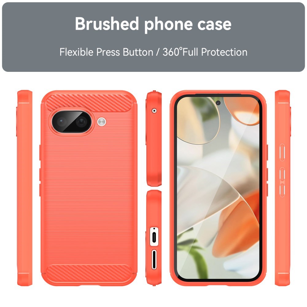 EIDERWOOD Google Pixel 9a Bakdeksel i børstet karbon - rød