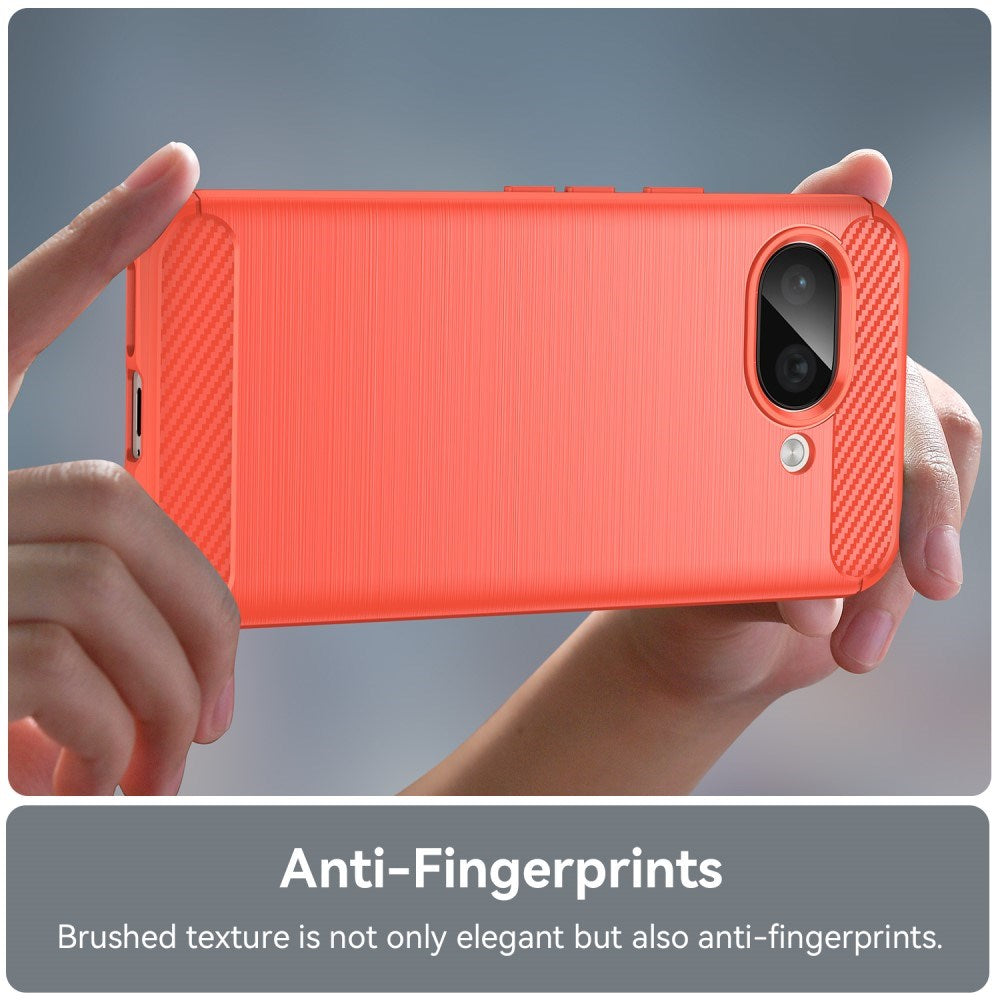 EIDERWOOD Google Pixel 9a Bakdeksel i børstet karbon - rød