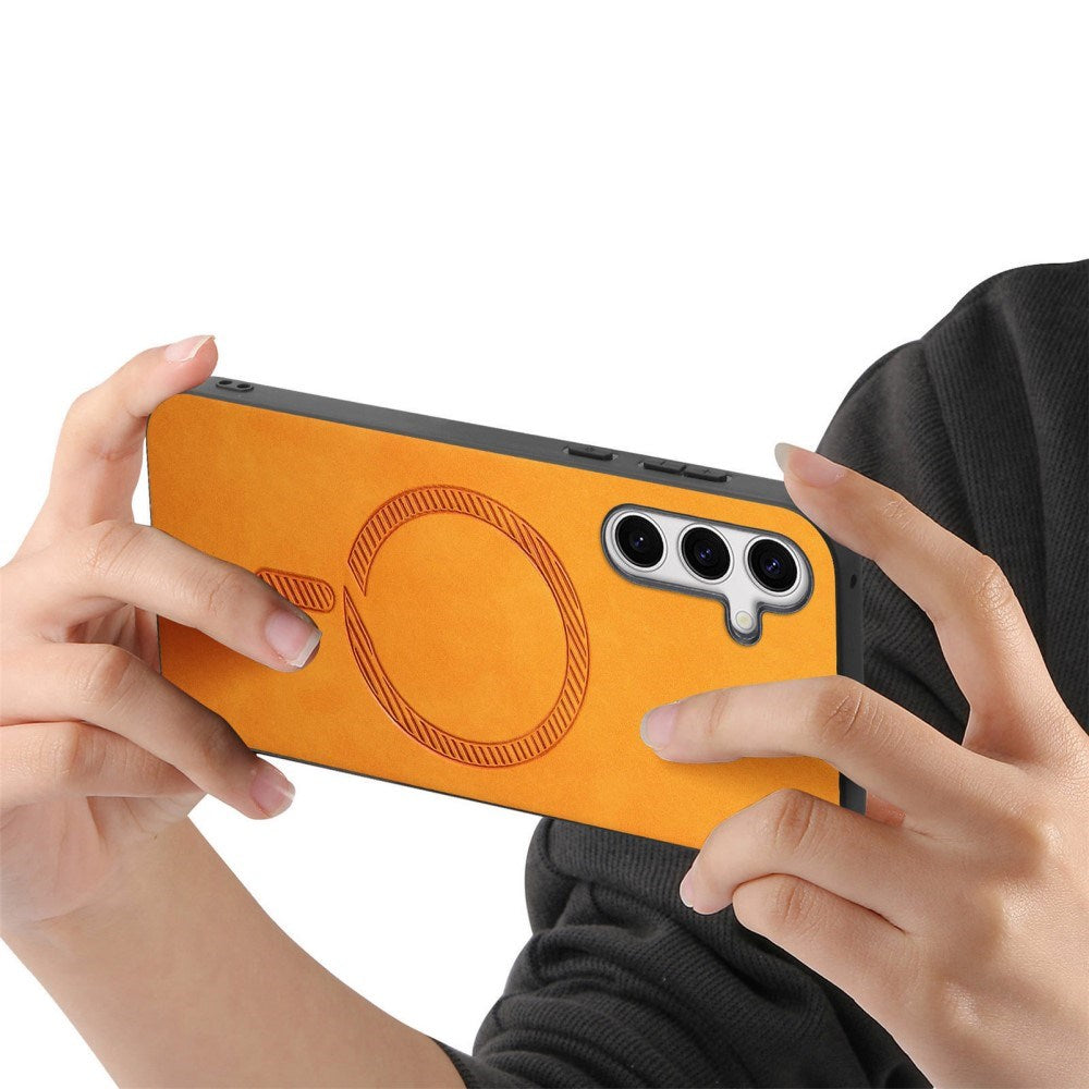 EIDERWOOD Samsung Galaxy S25 Kunstlæder Bagside Cover - MagSafe Kompatibel - Orange