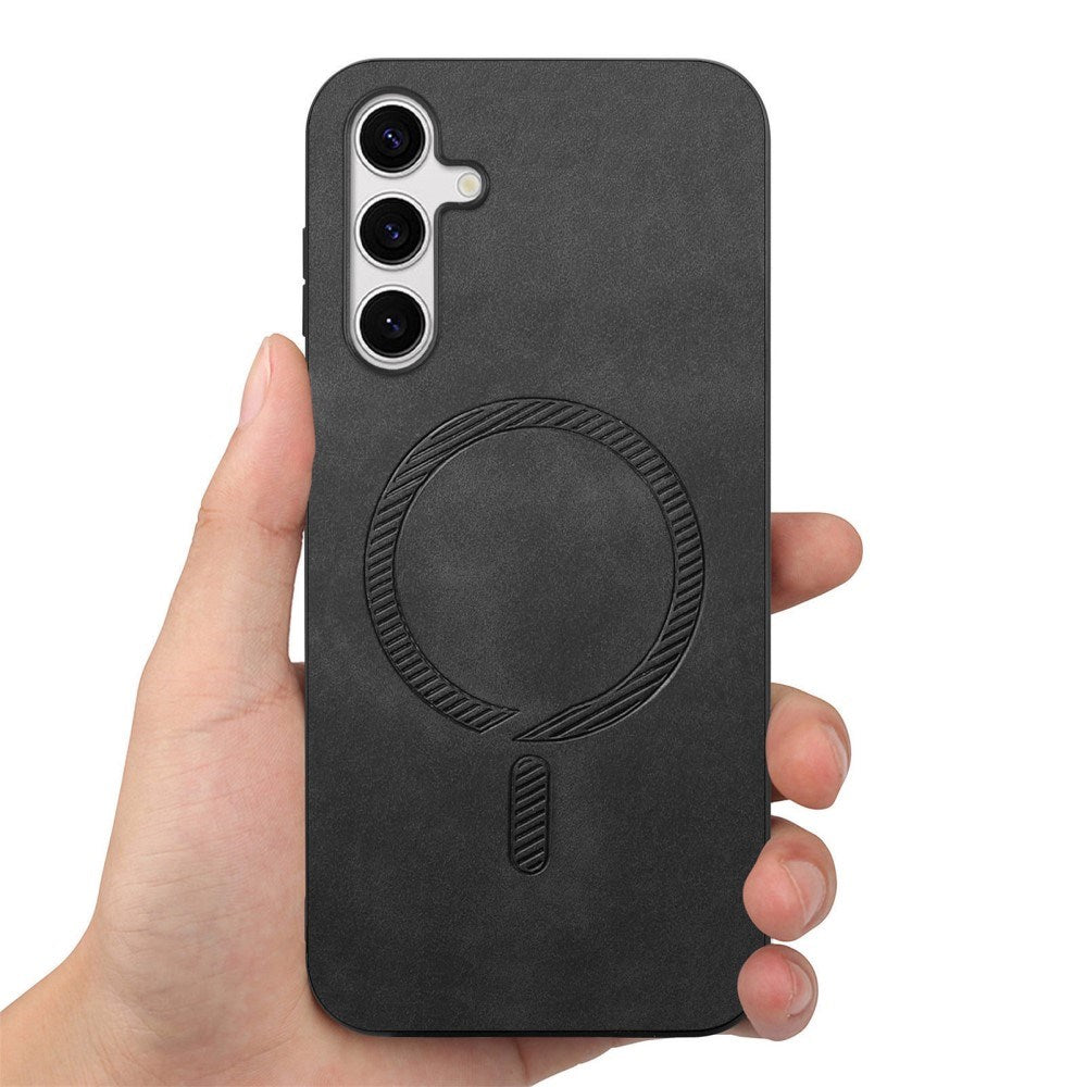 EIDERWOOD Samsung Galaxy S25 Bakdeksel i kunstskinn - MagSafe-kompatibel - Svart