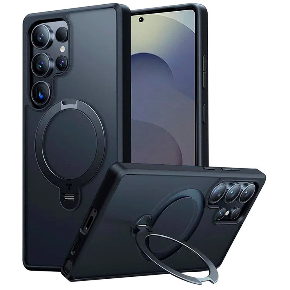 Samsung Galaxy S25 Ultra - TORRAS Hybrid Deksel m. Stativ - MagSafe-kompatibel - Svart