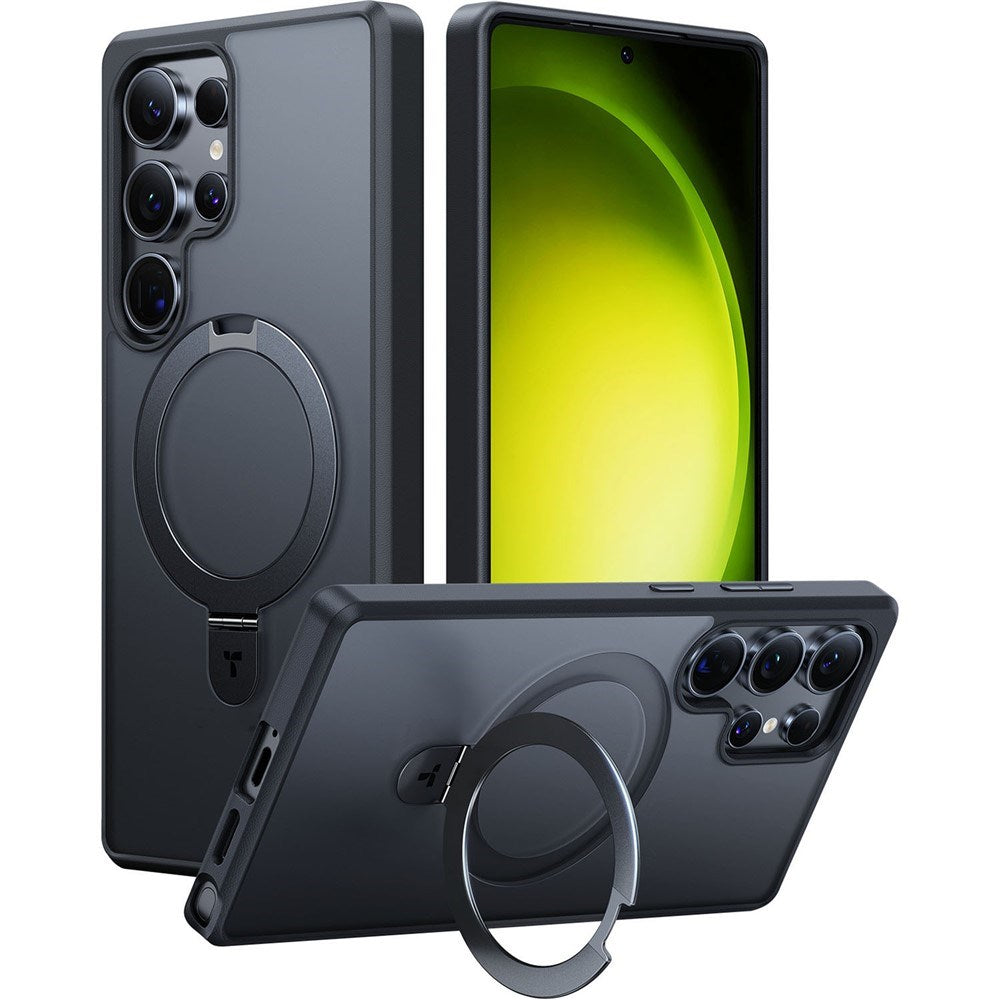 Samsung Galaxy S25 Ultra - TORRAS Guardian Ostand Hybrid Cover - Kickstand - MagSafe Kompatibel - Sort