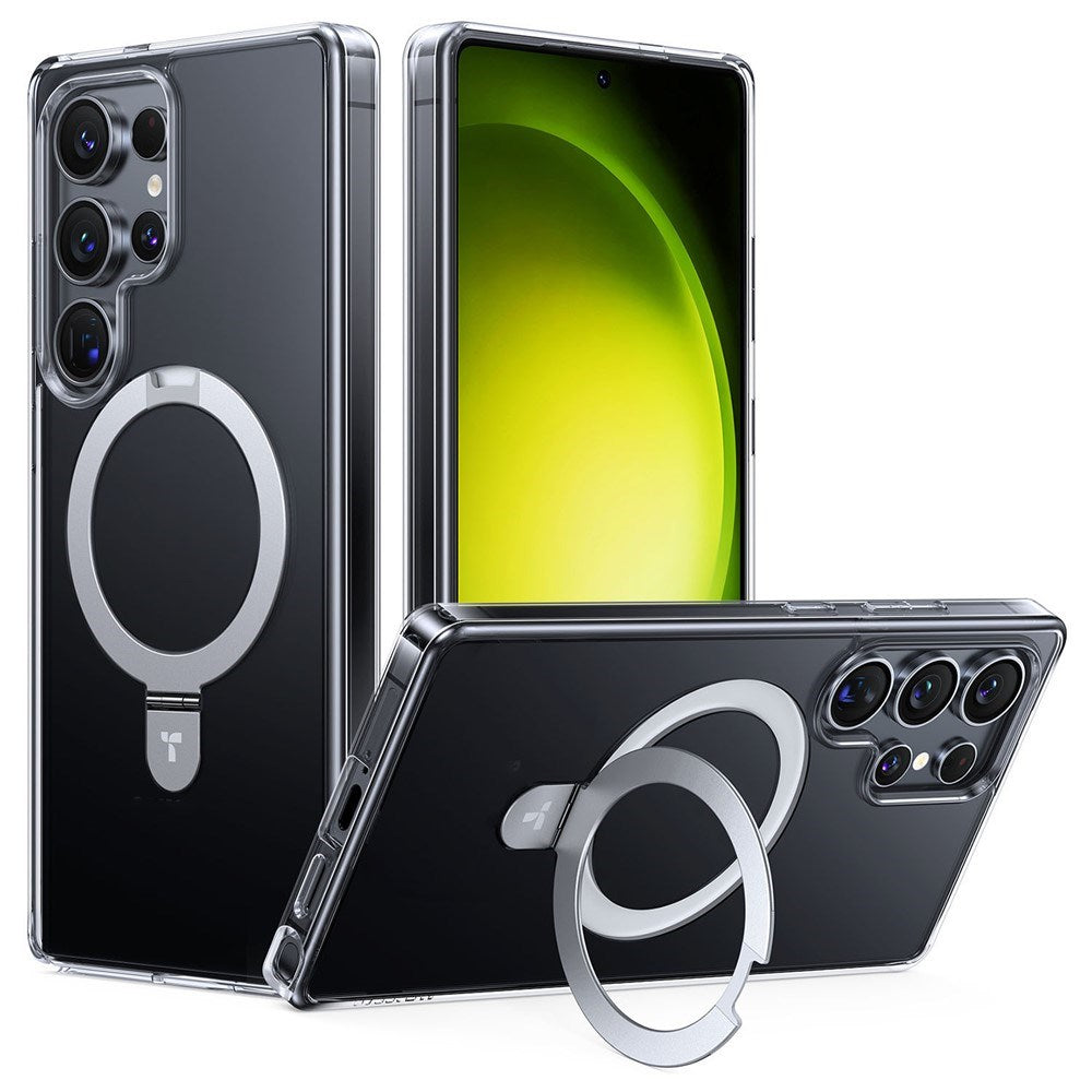 Samsung Galaxy S25 Ultra - TORRAS Guardian Ostand Hybrid Cover - Kickstand - MagSafe Kompatibel - Gennemsigtig