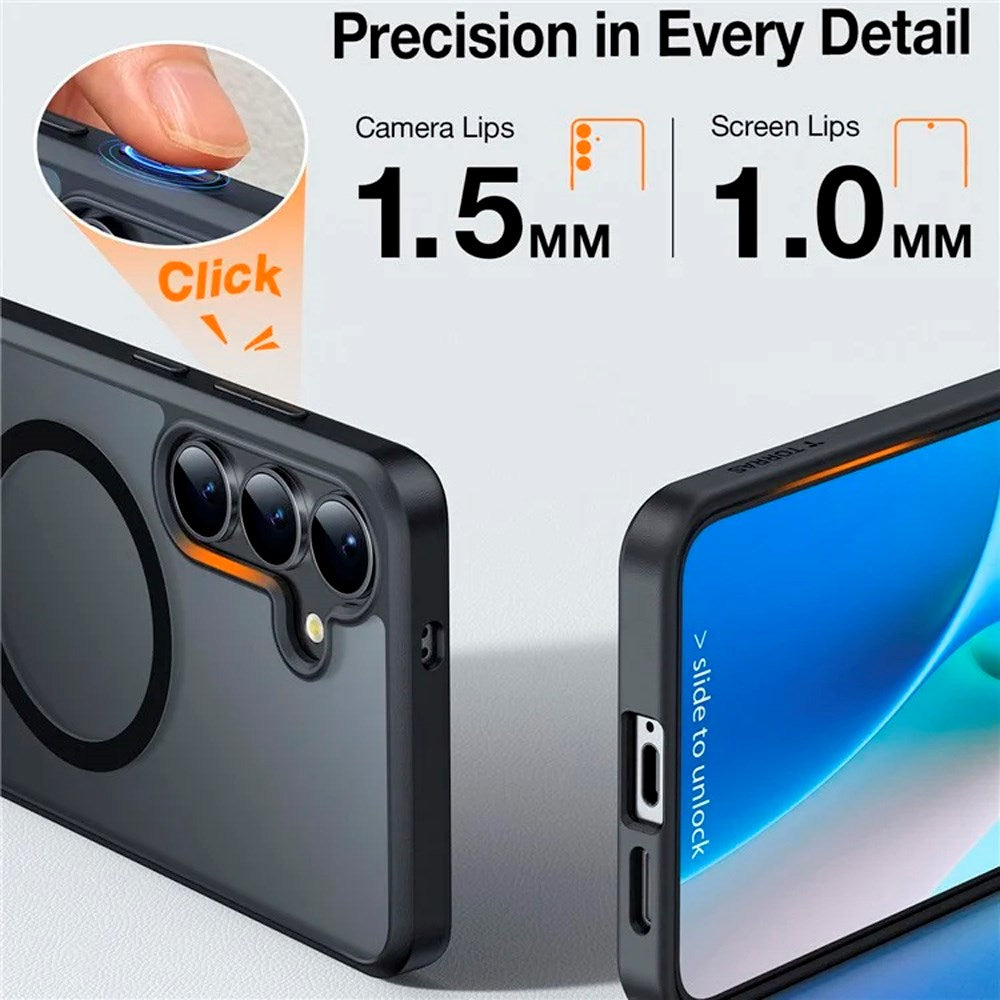 Samsung Galaxy S25+ (Plus) - TORRAS Hybrid Deksel m. Ståfunksjon - MagSafe-kompatibel - Svart