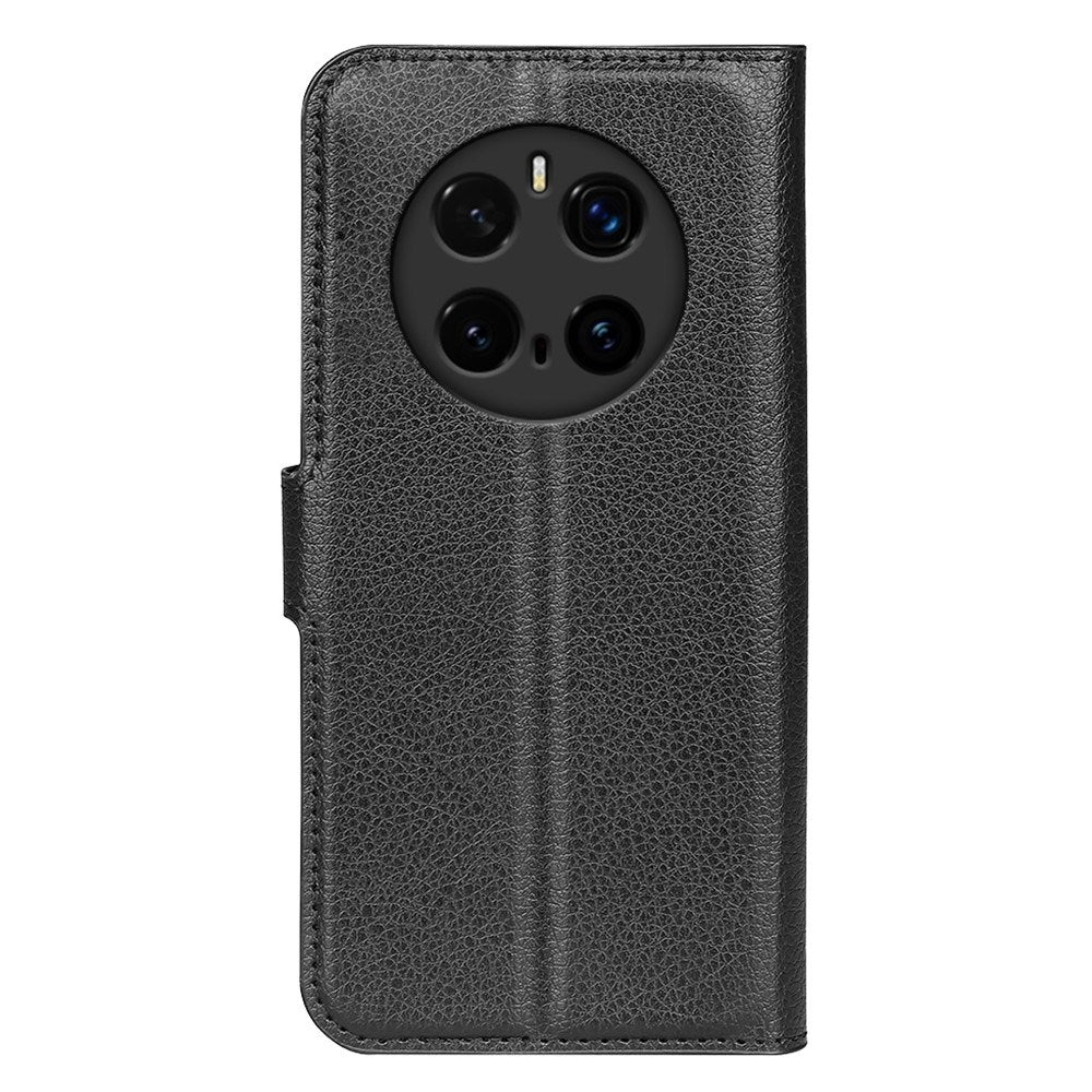 Honor Magic7 Pro - EIDERWOOD Faux Leather Flip Cover m. Kortholder og stativfunksjon - svart