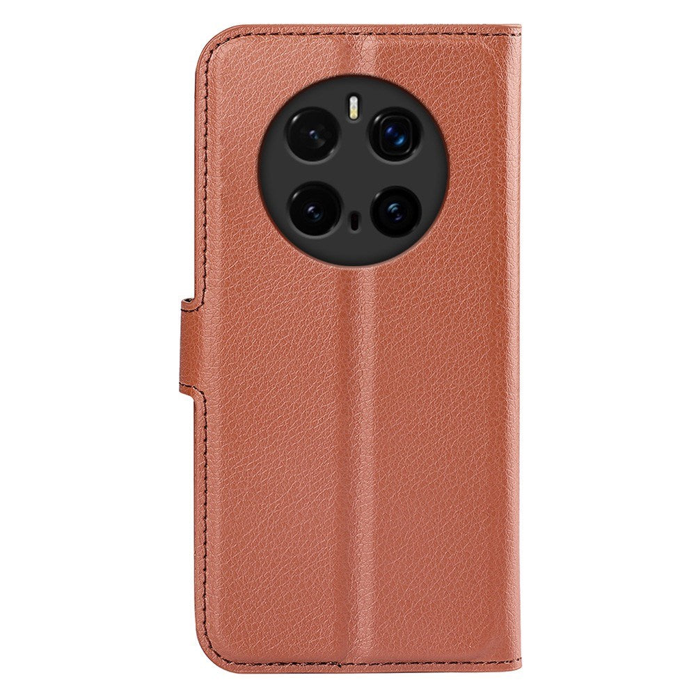 Honor Magic7 Pro - EIDERWOOD Faux Leather Flip Cover m. Kortholder og stativfunksjon - brun